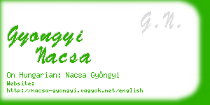 gyongyi nacsa business card